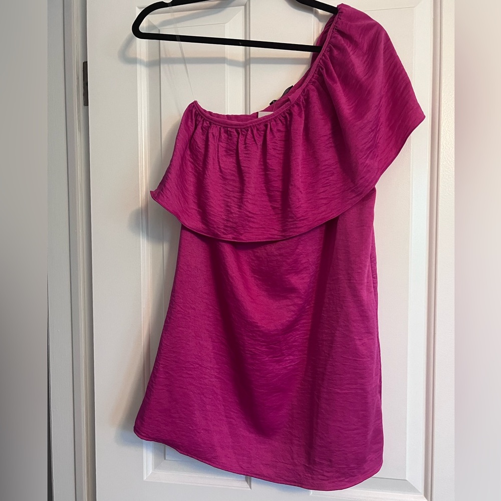 Satin one shoulder dress. Never worn